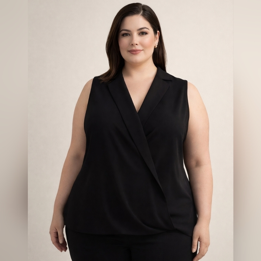 Chic Black Sleeveless Blouse